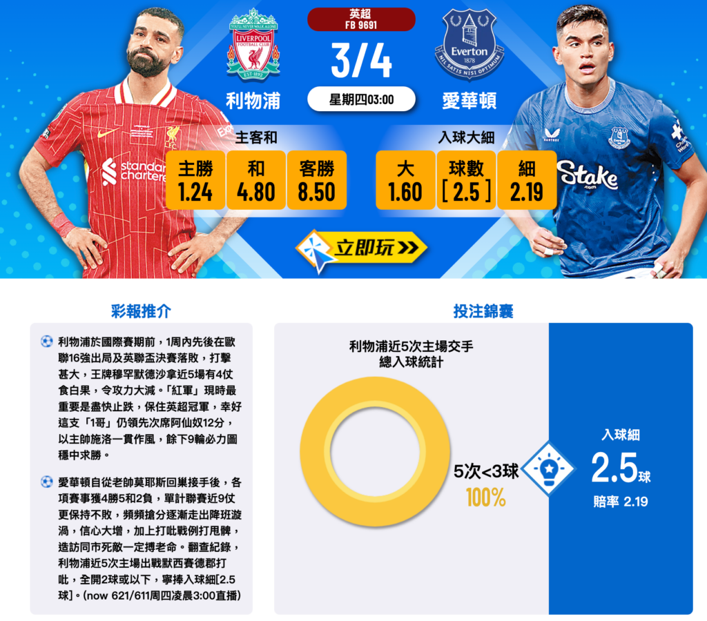 利物浦 VS 愛華頓