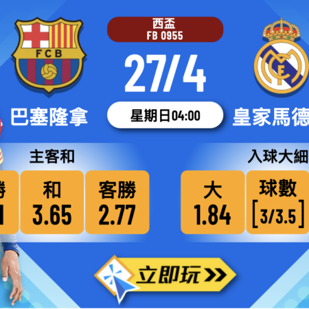 【5大看點】巴塞隆拿 vs 皇家馬德里波膽推介：西盃決賽全面分析