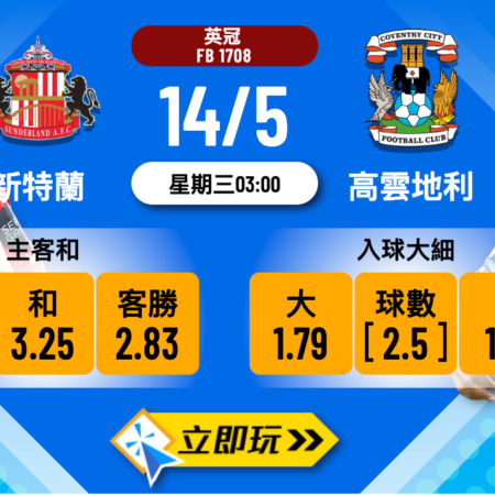 新特蘭 vs 高雲地利｜英冠升班附加賽最強波膽推介5選＋入球數據全面分析