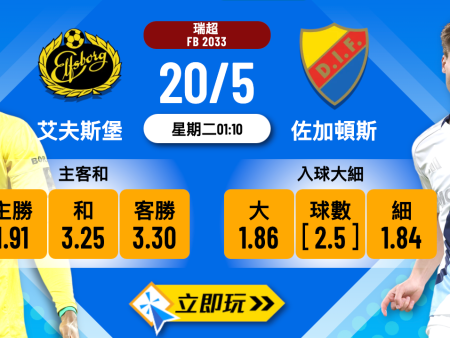 艾夫斯堡 vs 佐加頓斯瑞超波膽分析：五大數據精選預測