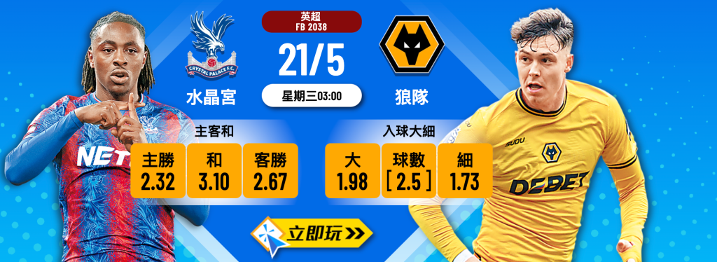 水晶宮 vs 狼隊