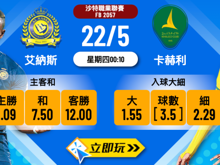 艾納斯 vs 卡赫利：波膽分析與心水推介（含近6場大數據）