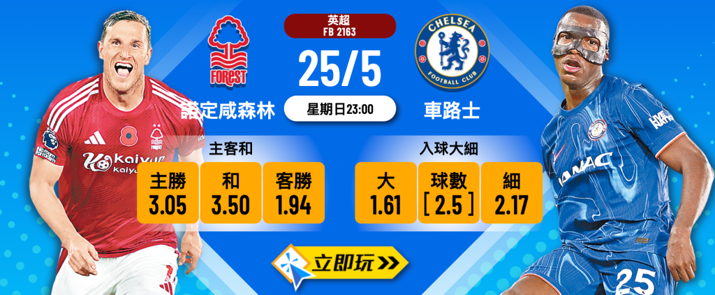 諾定咸森林 vs 車路士