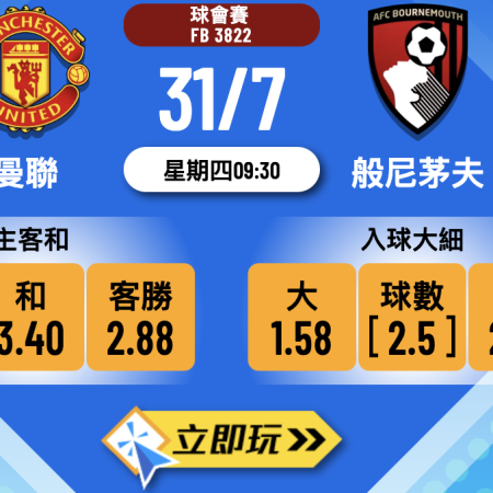 曼聯 vs 般尼茅夫：季前激戰預測 — 5大入球機會分析
