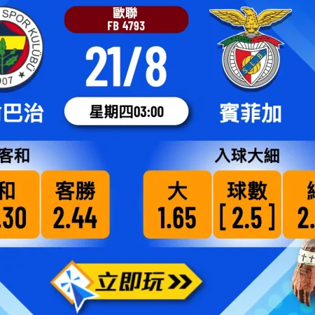 歐聯前瞻2025：費倫巴治 vs 賓菲加 4大波膽推介及賽事預測