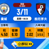 英超前瞻3大核心分析：曼城 vs 般尼茅夫波膽推介
