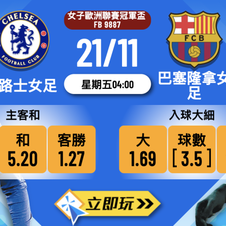 歐聯前瞻3大關鍵：車路士女足 vs 巴塞隆拿女足 深度分析