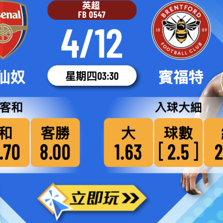 英超前瞻3大重點：阿仙奴 vs 賓福特 波膽推介及賽事分析