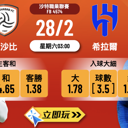 艾沙比 vs 希拉爾 樂古娛樂波膽推介：班霸作客兵源告急 艾沙比受讓下盤博得過