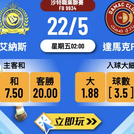 艾納斯 vs 達馬克FC：沙特煞科戰波膽攻略！C朗最後救贖之戰🔥