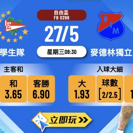 【樂古娛樂波膽推介】學生隊 對 麥德林獨立｜自由盃A組生死戰：細盤格局，捉緊一球致命