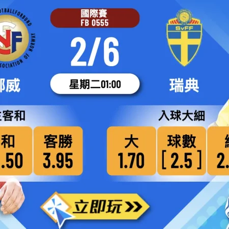 2/6 01:00 挪威 vs 瑞典｜1000字樂古娛樂波膽推介（講波佬熱血版）