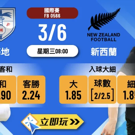 海地 vs 新西蘭 5大波膽推介：細盤做膽，睇住一球定江山 ⚽🔥
